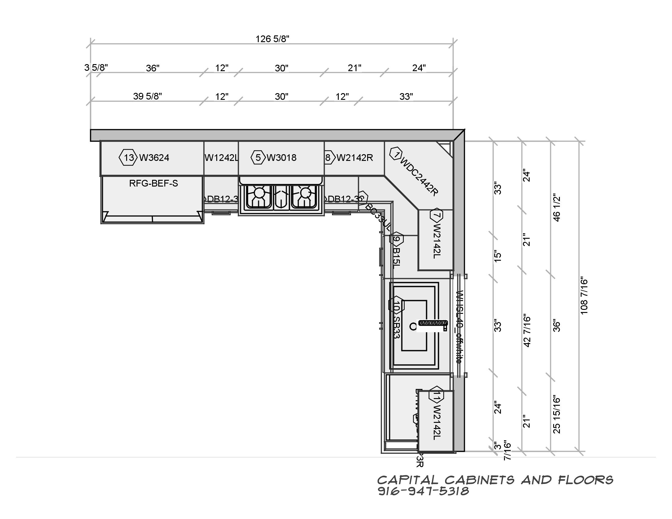 View of Custom Kitchen Cost Estimate on site